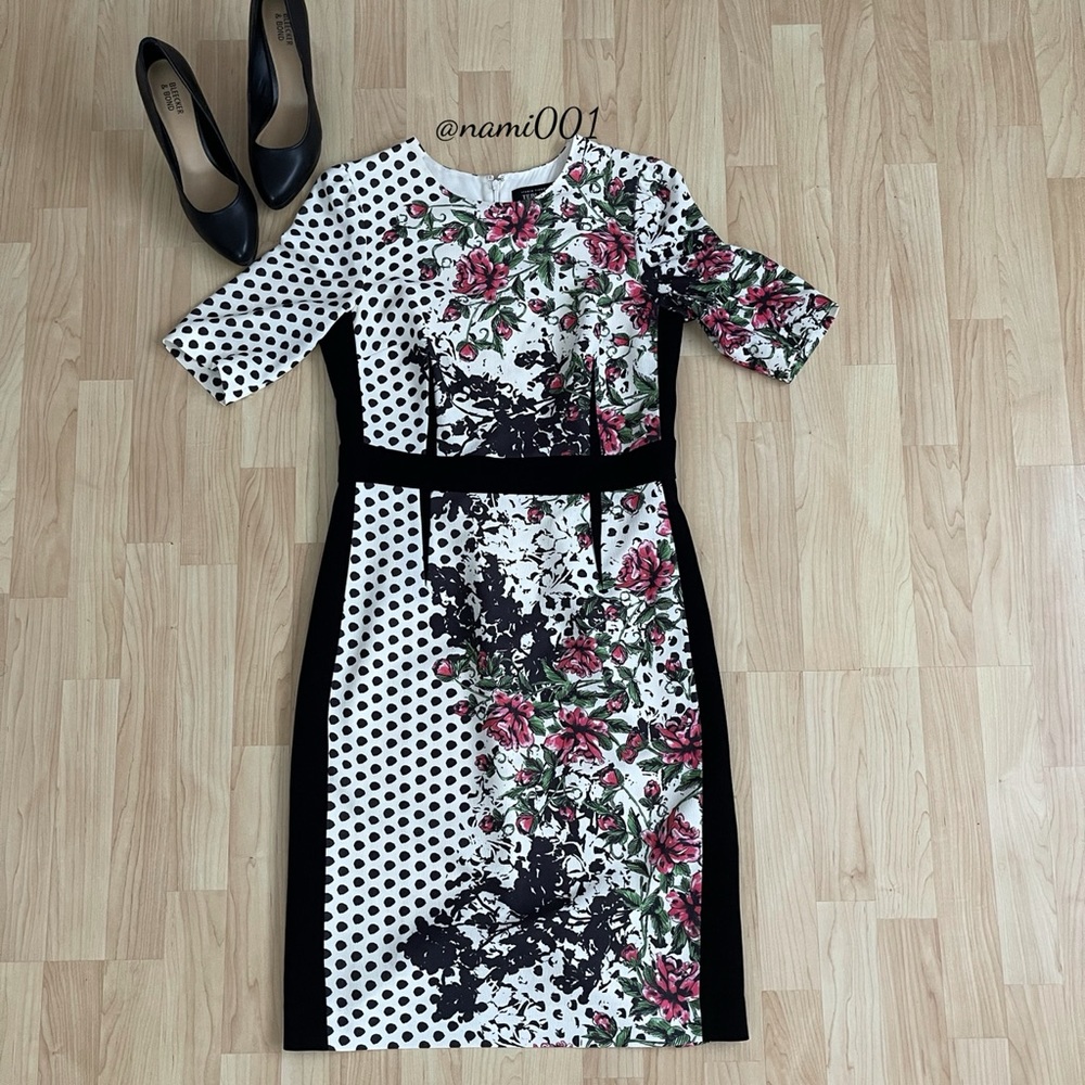 Rickie Freeman for Teri Jon Floral & Polka Dots Dress - Picture 2 of 7